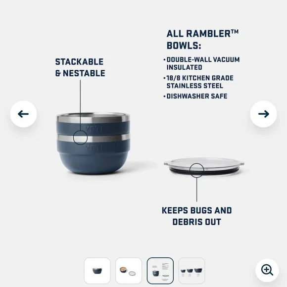 YETI RAMBLER™ 1 QT INSULATED BOWL, Papaya. - Picture 4 of 6